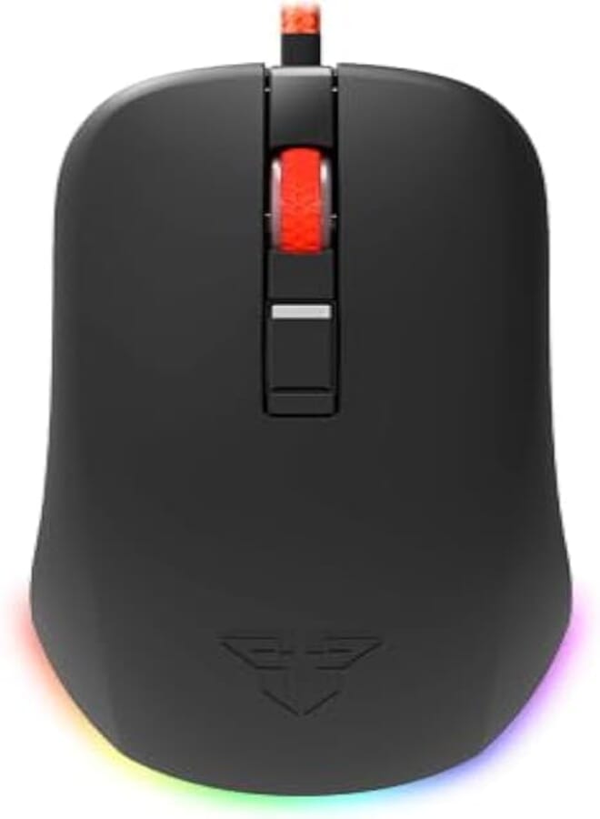 FANTECH Rhasta ll G13 RGB Mouse, Nylon Braided USB Cable with Optical Gaming Sensor, 2400 Dpi, 125Hz Polling Rate, 5 million Lifetime Clicks, Office and Gaming Mouse for PC or Laptop